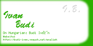 ivan budi business card